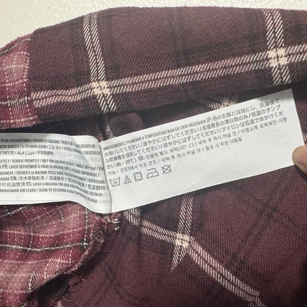 Hollister Womens XS Skirt‎ Dark Academia Preppy Plaid Mini Flannel Stretch Fall
